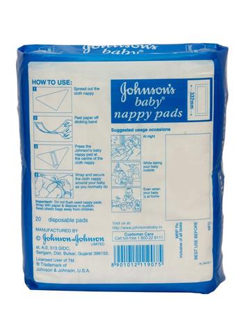 johnson baby nappy pads