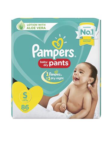 Pampers New Diapers 86 Pants (Small)