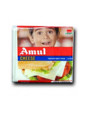 Amul Cheese- Processed Cheese Slice 200gm (10 Slices)
