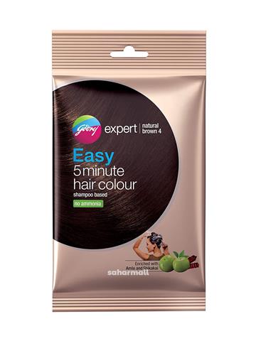 Godrej Expert Easy 5 Minute Hair color Sachet - natural brown 4, 20 ml