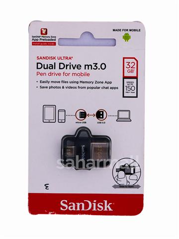 Sandisk Ultra Dual Drive m3.0 pen drive for mobile 32GB 