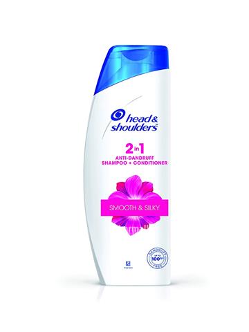 Head & shoulders Smooth & Silky 2-in-1 Anti Dandruff Shampoo + Conditioner , 340 ml