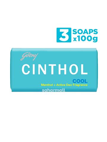 Cinthol Cool Bath Soap – 99.9% Germ Protection, 100g pack of 3