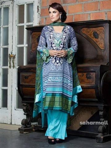 Nadia Hussain Premium Embroidered Lawn Suit 