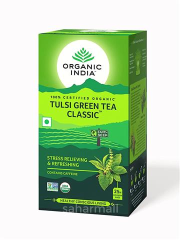 Organic India Tulsi Green Tea Classic (25 Tea Bags)