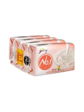 Godrej No.1 Kesar And Milk Cream Soap 150gm (Buy 3 Get 1)