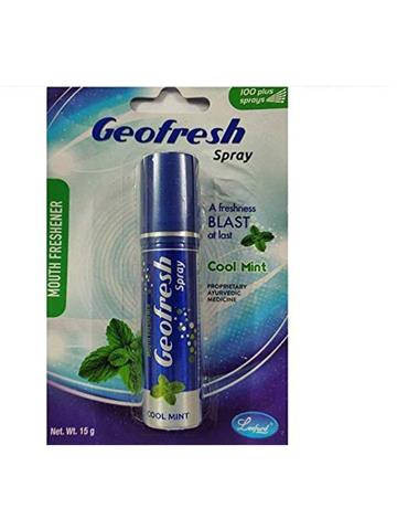Geo Fresh Spray Cool Mint Proprietary Ayurvedic Medicine Mouth Freshner (15g)