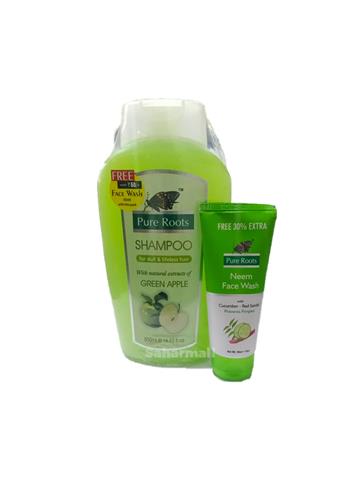 Pure roots Shampoo with natural extracts of Green Apple (500ml)