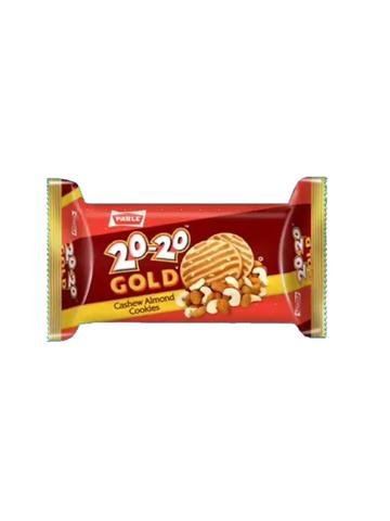 Parle 20-20 Gold cashew Almond  Cookies Biscuit 52.5g+7.5gExtra=60g