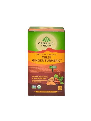 Organic India Tulsi - 25 x 1.9g Tea Bags( Ginger Turmeric)