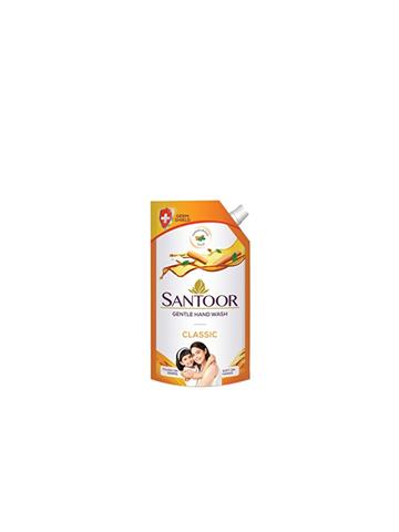 Santoor Gentle Hand Wash Classic 750 ml ( Refill Pack)