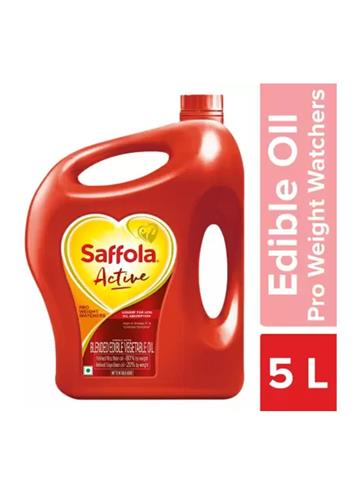 Saffola Active, Pro Weight Watchers Edible Oil, Jar, 5litre 